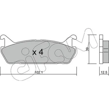 Brzdová destička Sada brzdových destiček, kotoučová brzda CIFAM 822-390-0