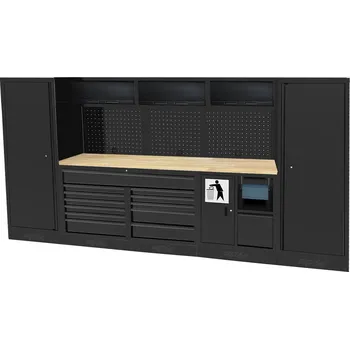 SP Tools Sestava dílenského nábytku SPT USA - SPUSS211 Pracovní deska:: dřevěná