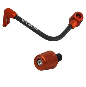 Lever guard ACCOSSATO with black hose and joint left, aluminium DE005-015-TP-16