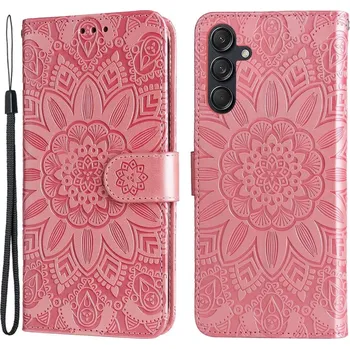 Pouzdro na mobilní telefon Sunflower knížkové pouzdro na Samsung Galaxy M55 5G - růžové