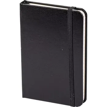 Blok Blok s gumičkou A6 čtverečkovaný černý