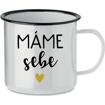 Sklenice MÁME SEBE - bílý plecháček 350 ml