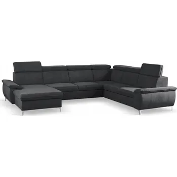 Sedací souprava Rozkládací rohová sedačka MAUGLI U tmavě šedá