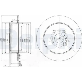 Brzdový kotouč Brzdový kotouč DELPHI BG3691