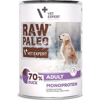 RAW PALEO Adult Duck - mokré krmivo pro dospělé psy z kachního masa 400g, 800g Balení.: 400 g