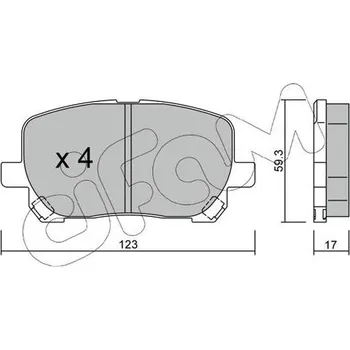 Brzdová destička Sada brzdových destiček, kotoučová brzda CIFAM 822-427-0