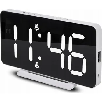 Hodiny Greenblue GB383 Hodiny s budíkem a funkcí teploměru White