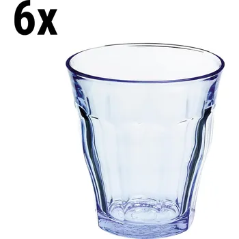 Sklenice G.Gastro (6 Kusů) Duralex univerzální sklenice na pití - ISTANBUL - 310 ml - modrá-transparentní