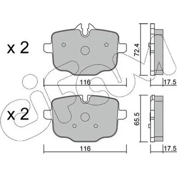 Auto-moto Sada brzdových destiček, kotoučová brzda CIFAM 822-921-0
