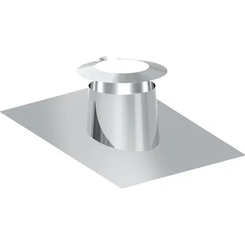 Lednice G.Gastro Komínový průchod 5° - 15° - s náběhovou hranou & dešťovým límcem - Ø 250 mm