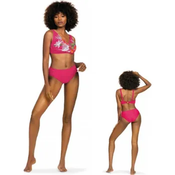 Oblečení a móda Dámské dvojdílné plavky Bali8 S690BL8-1 růžové s květy - Self M