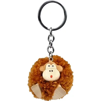 2Kids Toys Dřevěná klíčenka pompon Opice