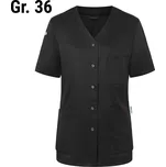 G.Gastro KARLOWSKY | Ladies' Tunic Essential – Black - Size 36 - Short-Sleeve - V-Neck - 95°C Washable