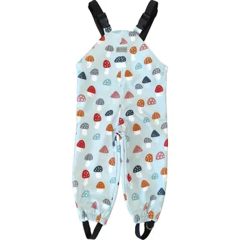 Chlapecké kalhoty Monkey Mum® Softshellové laclové kalhoty s membránou - Pestrobarevné mochomůrky 74/80