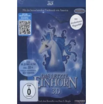 Blu-ray film Das letzte Einhorn 3D, 1 Blu-ray: USA/Japan – Peter S. Beagle (DE)