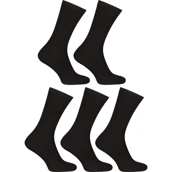 Pánské ponožky 5PACK ponožky Nedeto vysoké bambusové černé (5PBV01) S Možnost vrácení zboží ZDARMA do 120 dnů!
