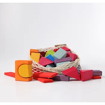 ostatní stavebnice Grimm's - Barevné kostky - 60 ks