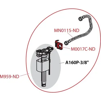 sprchový žlab ALCADRAIN Sada pro výměnu napouštěcího ventilu a hadičky pro modul AM (M959-ND)