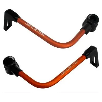 Lever guard ACCOSSATO with orange hose and joint right + left , aluminium DE003-041-TP-12