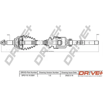 Poloosa kola Hnací hřídel Dr!ve+ DP2110.10.0261