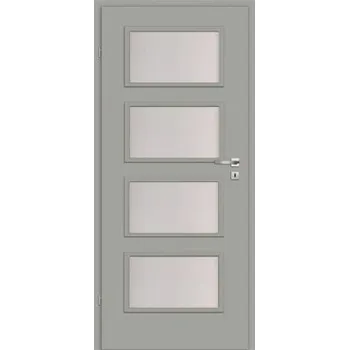 Interiérové dveře MALAGA 4/4 sklo Šedý mat 80L
