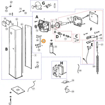 Stavebniny Nice PMD0062C.4610 odblokovací páka pro WIL