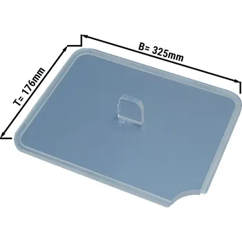 Dóza na potraviny G.Gastro Víko s prohlubní pro lžíci GN 1/3 - 325 x 176 x 7 mm - pro prezentační mísy | Podnosy na maso | Podnosy pro vitríny | Prezentační mísy | Podnosy na potraviny | Kryt