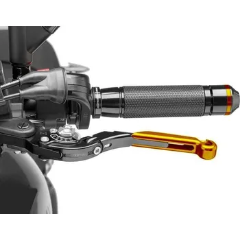 Motodíl Páčka spojky bez adaptéru PUIG 29ONP rozšiřitelná skládací zlatá/stříbrná