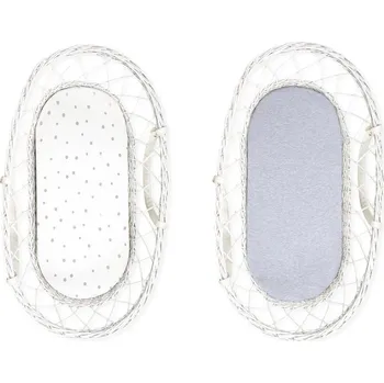 Prostěradlo Prostěradlo Sleepee We Care do kočárku, košíku a kolébky šedé tečky/pastelová šedá