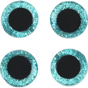 Bezpečnostní třpytivá očka 3D smaragdová 12mm (Bezpečnostní očka 3D smaragdová 12mm)