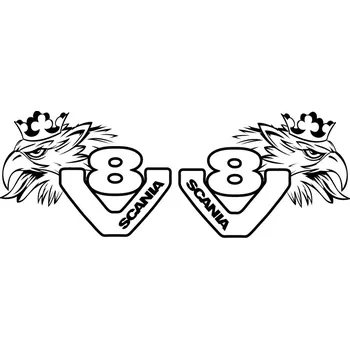 samolepka Samolepka V8 griffin - pár (Cena uvedena za pár - velikost jedné samolepky)