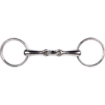 Vybavení pro koně Udidlo stihlo - QHP nerezové 2x lomené vel. 10,5 cm