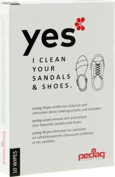 Přípravek pro údržbu obuvi Pedag Yes Wipes čisticí ubrousky na boty 10 ks