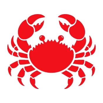 Samolepící dekorace SAMOLEPKA Krab 002 (10 - červená) NA AUTO, NÁLEPKA, FÓLIE, POLEP, TUNING, VLASTNÍ TEXT, TISK, AUTOSAMOLEPKY.cz, POLEPY, OBRÁZEK, LOGO, SAMOLEPKY