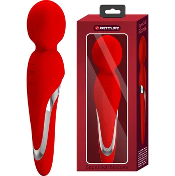 Vibrátor Pretty Love Walter Super Soft Silicone Mini Massage Wand Red