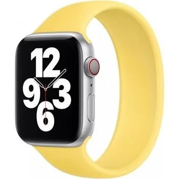 Řemínek na hodinky Navlékací silikonový řemínek pro Apple Watch 42mm / 41mm / 40mm / 38mm - M - žlutý