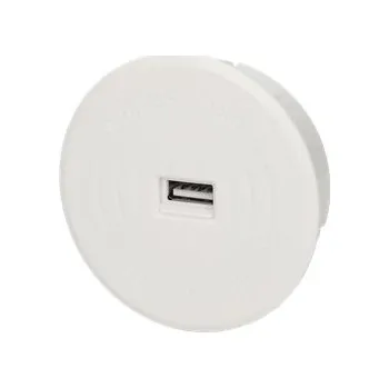 Elektrická zásuvka Vestavěná bezdrátová indukční nabíječka s USB portem ORNO OR-AE-1367/W,bílá 2KZAE1367W