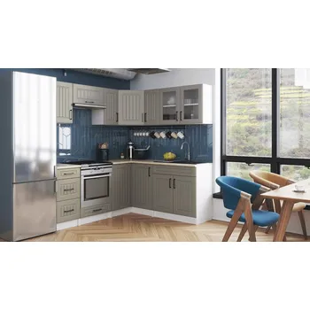 Kuchyňská linka Rohová kuchyňská linka Romana kámen MAT