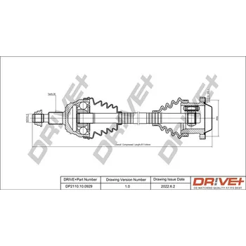 Poloosa kola Hnací hřídel Dr!ve+ DP2110.10.0929