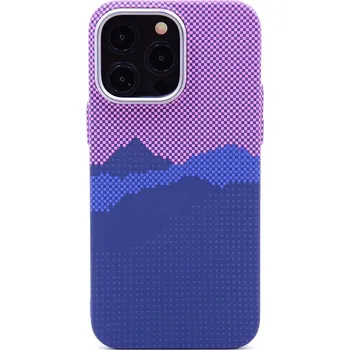 Pouzdro na mobilní telefon Prémiový pevný Magsafe kryt z karbonových vláken pro iPhone 14 Barva: Fialová