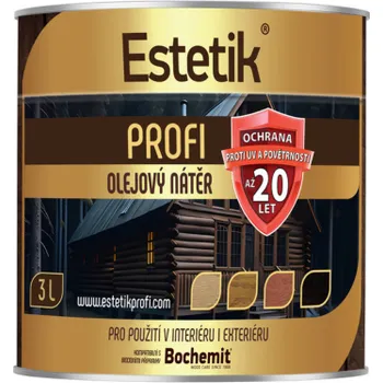 Lak na dřevo Bochemit Lazura Estetik Profi 20+ ořech 3 l