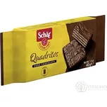 Schär QUADRITOS oplatky bezlepkové, kakaové vafle v hořké čokoládě, 40 g