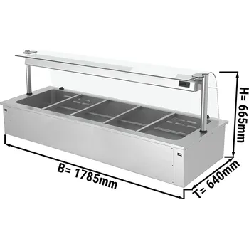 Vinotéka G.Gastro Instalace Bainmarie - 1,8 m - řada C