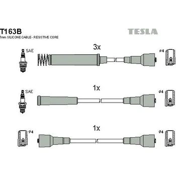 Autoelektrika Sada kabelů pro zapalování TESLA T163B