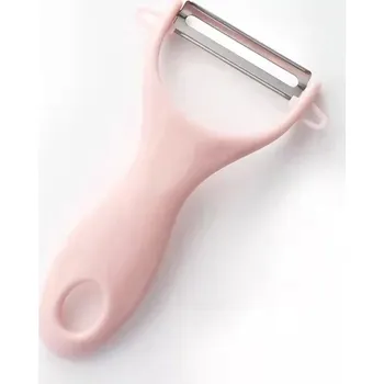 Kuchyňská škrabka Multifunkční struhadlo a loupák na zeleninu | škrabka na brambory - růžový