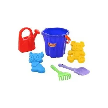 Hračka na písek Sada na písek č. 98: Kbelíček velký-tvar květ, lopatka /+1