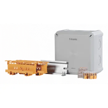 Elektroinstalační krabice F-TRONIC 7340229 Rozbočovací krabice IP66 NFK11gr-K4, 110x110x67mm, se svorkami, šedá