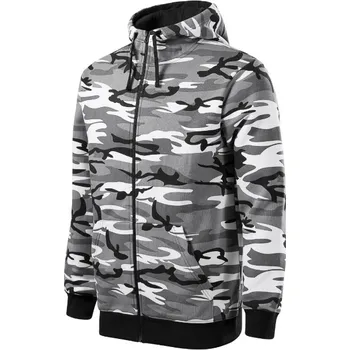 Pánská mikina MALFINI, a.s. Camo Zipper C19 Barva: camouflage gray, Velikost: M