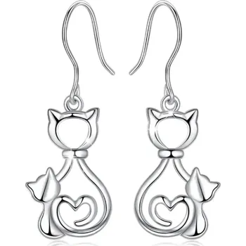 Náušnice For Silver Kočičkové náušnice Lovely Cat - Stříbro 925