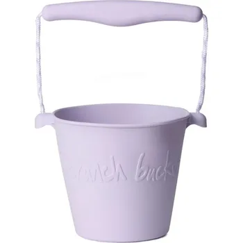 Dřevěná hračka Scrunch silikonový kyblík, Dusty Light Purple
